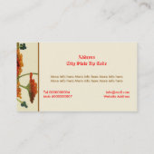 rood sinaasappel bloemen op maat bloemig visitekaartje (Achterkant)