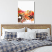 Rood Sinaasappel Bruin Abstract Kunstcanvas Canvas Afdruk (Insitu (Slaapkamer))