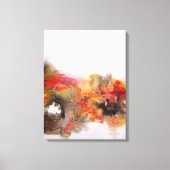 Rood Sinaasappel Bruin Abstract Kunstcanvas Canvas Afdruk (Voorkant)