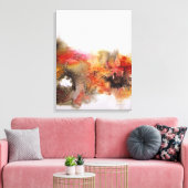 Rood Sinaasappel Bruin Abstract Kunstcanvas Canvas Afdruk (Insitu (Woonkamer))