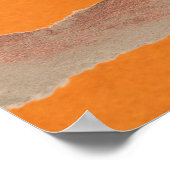 Rood sinaasappel bruin grafisch collage muur kunst poster (Hoek)