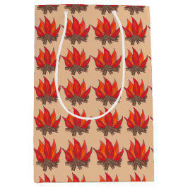 Rood Sinaasappel Camping Kampvuur Zomerkamp Medium Cadeauzakje