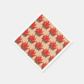 Rood Sinaasappel Camping Kampvuur Zomerkamp Servet (Hoek)