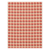 Rood Sinaasappel Camping Kampvuur Zomerkamp Tafelkleed (Voorkant)