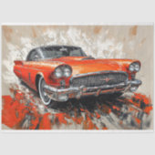  rood Sinaasappel Classic Car Business Supplies Tissuepapier (Voorkant)