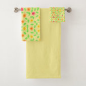 Rood Sinaasappel en geel Bad Handdoek (Insitu)