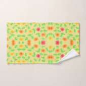 Rood Sinaasappel en geel Bad Handdoek (Handdoek)