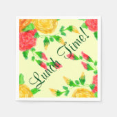 Rood Sinaasappel en geel Servetten (Voorkant)