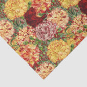 rood Sinaasappel en goud Ruffled Anjers Tissuepapier (Detail)