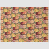 rood Sinaasappel en goud Ruffled Anjers Tissuepapier (Voorkant)