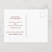 Rood, Sinaasappel en Roze Minimalist Save the Date Aankondigingskaart (Achterkant)