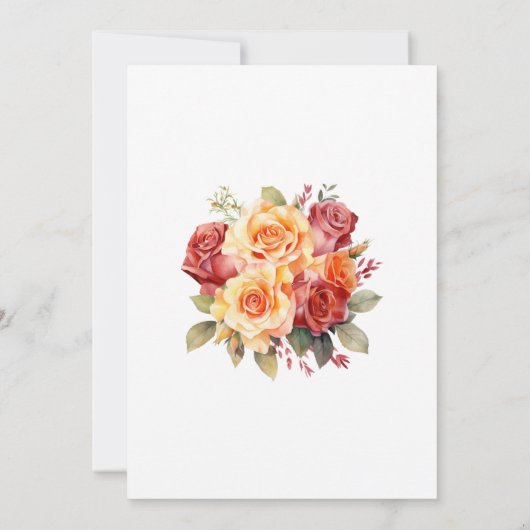 Rood, Sinaasappel en Sage repetitie diner Kaart (Achterkant)