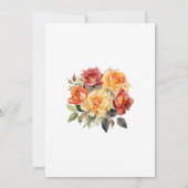 Rood, Sinaasappel en Salie Bloemen Save The Date (Achterkant)