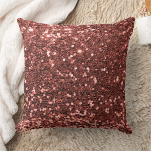 Rood Sinaasappel Faux Sequin Glitter Sierkussen