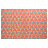 Rood Sinaasappel Geel Blauw Faux Patchwork Patroon Stof (Fat Quarter)