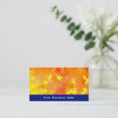 Rood, Sinaasappel, geel Inferno Abstract Visitekaa Visitekaartje (Staand voorkant)