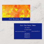 Rood, Sinaasappel, geel Inferno Abstract Visitekaa Visitekaartje (Voorkant / Achterkant)