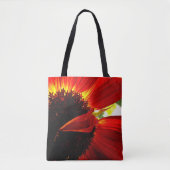 Rood Sinaasappel Gerbera Daisy Foto Vet Modern Sti Tote Bag (Voorkant)