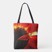 Rood Sinaasappel Gerbera Daisy Foto Vet Modern Sti Tote Bag (Achterkant)