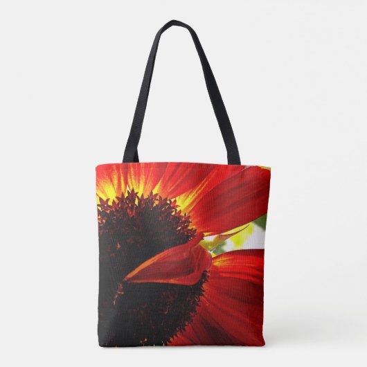 Rood Sinaasappel Gerbera Daisy Foto Vet Modern Sti Tote Bag (Achterkant)