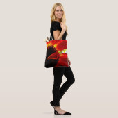 Rood Sinaasappel Gerbera Daisy Foto Vet Modern Sti Tote Bag (Op model)