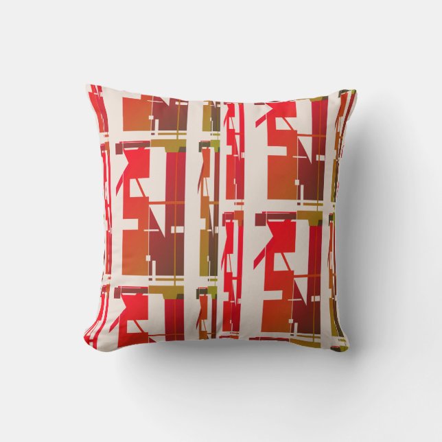 Rood Sinaasappel Goud Bruin Zuidwesten Kijk Oneffe Kussen (Voorkant)