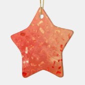 Rood Sinaasappel Goud Glitter Kerst Keramisch Ornament (Links)