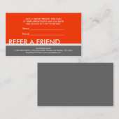 Rood sinaasappel grijs eenvoudig verwijzen naar ee aanbevelingskaartje (Voorkant / Achterkant)