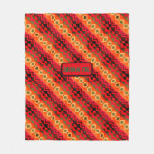 Rood Sinaasappel Groen Azteken Fleece Deken (Voorkant)