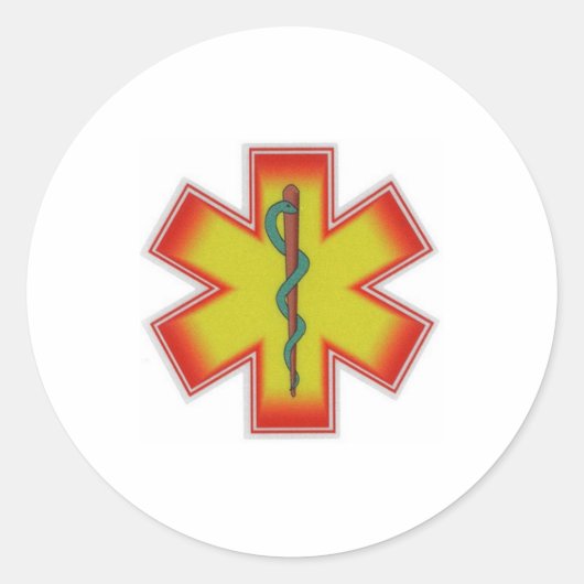 Rood & sinaasappel & Groen Ronde Sticker (Voorkant)