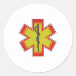 Rood & sinaasappel & Groen Ronde Sticker