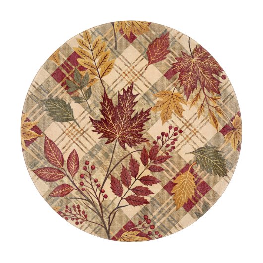 ROOD SINAASAPPEL GROENE PLAID MET HERFST HERFSTBLA SNIJPLANK (Voorkant)