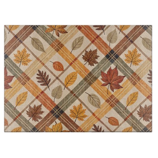 ROOD SINAASAPPEL GROENE PLAID MET HERFST HERFSTBLA SNIJPLANK (Voorkant)