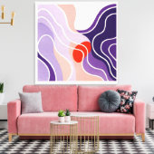 Rood Sinaasappel - grote canvasprint Canvas Afdruk (Insitu (Woonkamer))