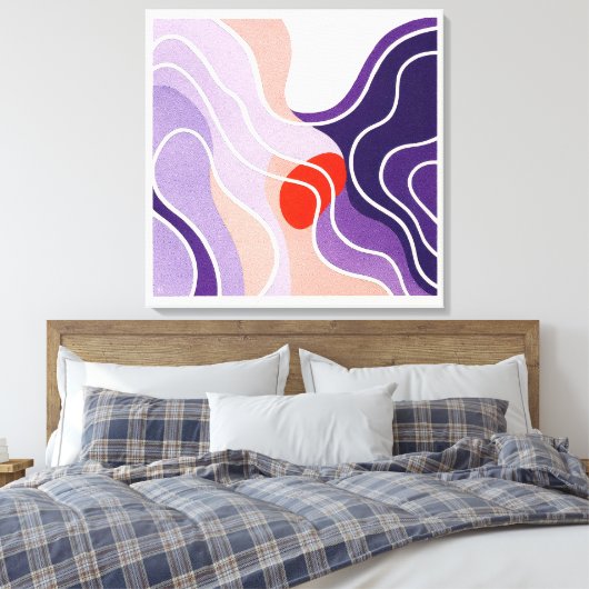 Rood Sinaasappel - grote canvasprint Canvas Afdruk (Insitu (Slaapkamer))