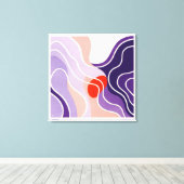 Rood Sinaasappel - grote canvasprint Canvas Afdruk (Insitu (Houten vloer))