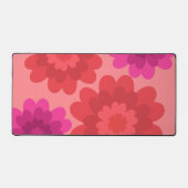 Rood Sinaasappel Heet Roze Modern Flowers Bureaumat (Voorkant)