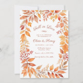 Rood Sinaasappel Herfst Laat Herfst in Liefde Verl Kaart (Voorkant)