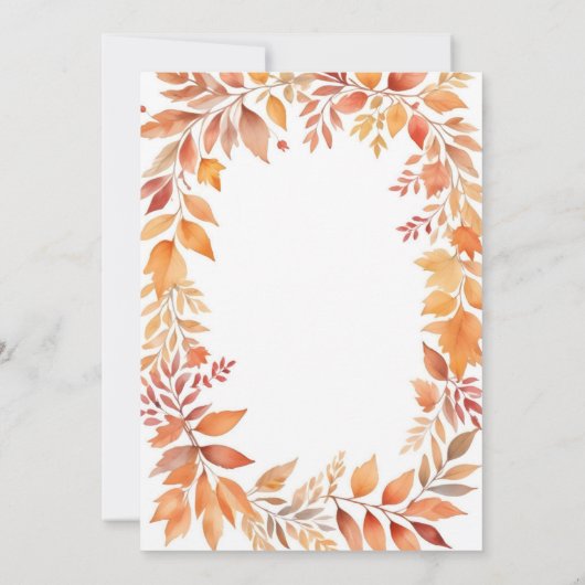 Rood Sinaasappel Herfst Laat Herfst in Liefde Vrij Kaart (Achterkant)