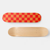 Rood Sinaasappel ingecheckt patroon Persoonlijk Skateboard (Horizontaal)