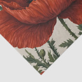 Rood Sinaasappel klaproos Tissuepapier (Detail)