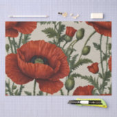 Rood Sinaasappel klaproos Tissuepapier (Craft)