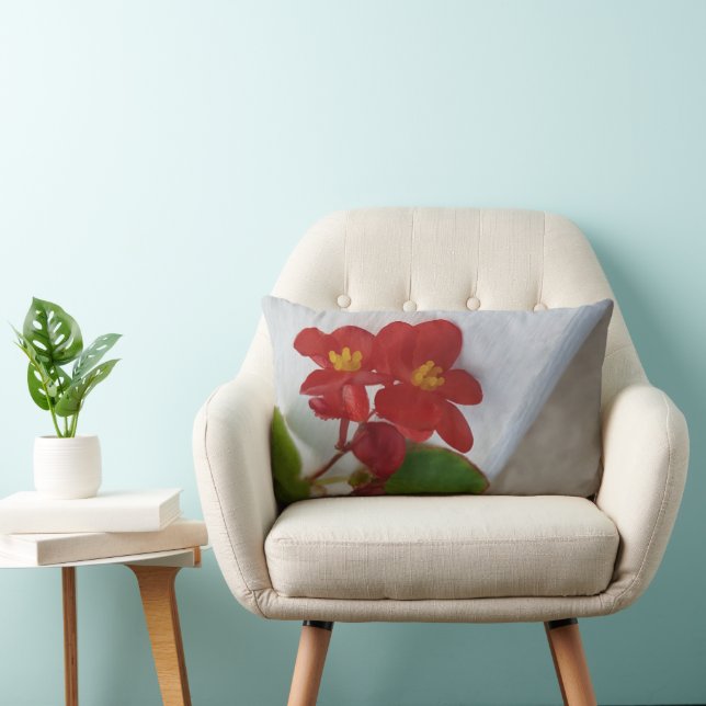 Rood Sinaasappel met geel Kussen (Stoel)