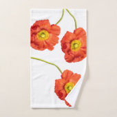 Rood Sinaasappel Modern Poppies Poppy Flower Bad Handdoek (Handdoek)