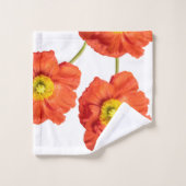 Rood Sinaasappel Modern Poppies Poppy Flower Bad Handdoek (Wasdoekje)