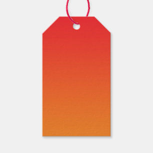 Rood & Sinaasappel Ombre Cadeaulabel