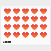 Rood & Sinaasappel Ombre Hart Sticker (Vel)