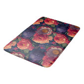   rood Sinaasappel paarse mum pioen bloemig Badmat (Gekanteld)