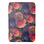   rood Sinaasappel paarse mum pioen bloemig Badmat (Voorkant Verticaal)