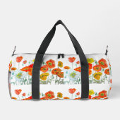 Rood Sinaasappel Poppy Aquarel Bloemlint Plunjezak (Achterkant)